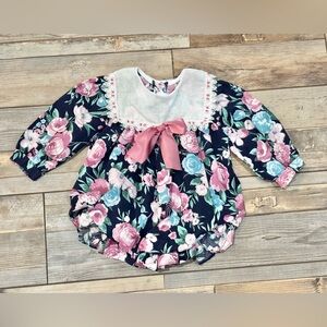 Vintage Jo Lene floral dress size 24 months